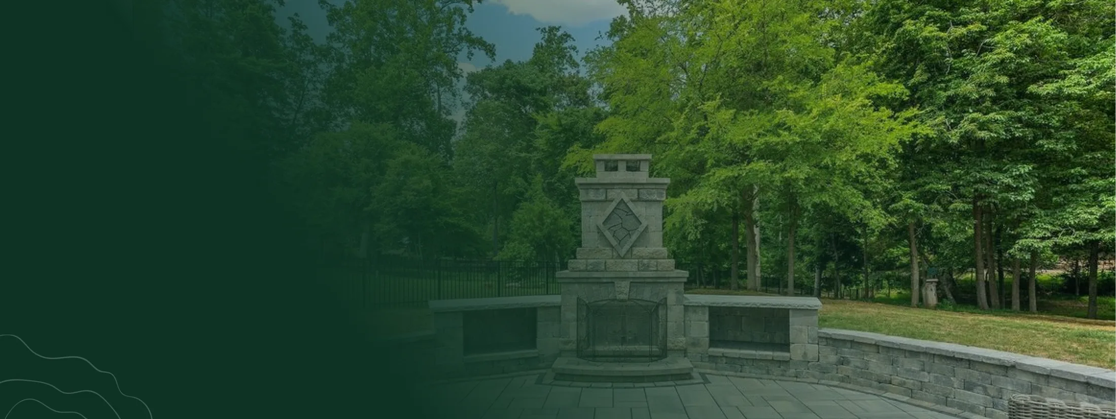 Luxury paver patio and outdoor living space built by Southern Cut in Charlotte, NC